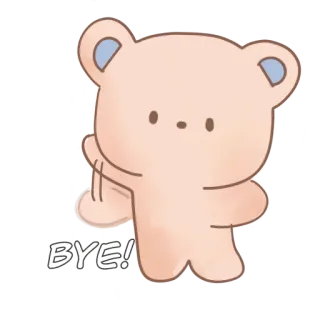 👋 BYE! bear, waving, goodbye, cute, farewell, cartoon telegram sticker