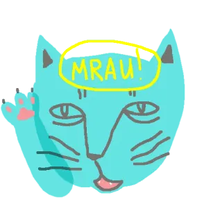 👋 MRAU! Katze, Miau, Tier, Süß, Kätzchen whatsapp sticker