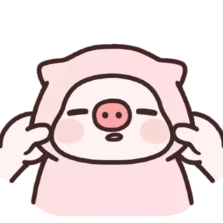 🤜 漫画, 可愛い, 豚, ピンク, 動物 telegram sticker