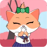 😘 mignon, animé, kawaii, renard, animal, dessin animé telegram sticker