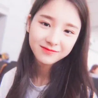 ☺️ portrait, fille, femme, sourire, asiatique, coréenne telegram sticker