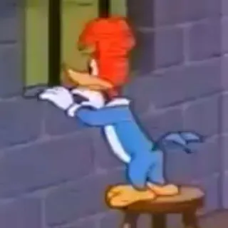 🏚️ Woody Woodpecker 우디 우드페커, 만화, 애니메이션, 새, 캐릭터 telegram sticker