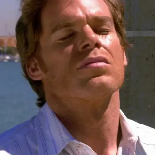🤤 Dexter Morgan Dexter crimen, asesino en serie, sangre, antihéroe, serie de televisión telegram sticker