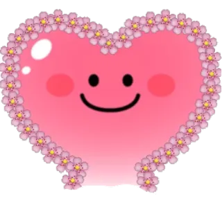 🌸 하트, 핑크, 꽃, 카와이, 귀여운, 스티커 telegram sticker