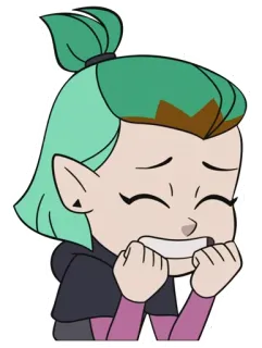 😁 Amity Blight The Owl House Hoạt hình, Disney, Phù thủy, Lo lắng, Đỏ mặt, Dễ thương telegram sticker