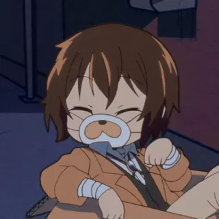 🥵 Osamu Dazai Bungou Stray Dogs anime, bungou stray dogs, osamu dazai, chibi, cute, manga telegram sticker