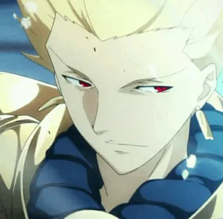 ✨ Gilgamesh Fate/Zero anime, Fate, Gilgamesh, postać, złoty telegram sticker
