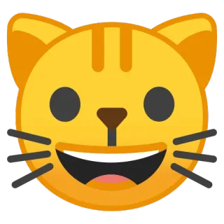 😺 kucing, emoji, senang, hewan, peliharaan telegram sticker