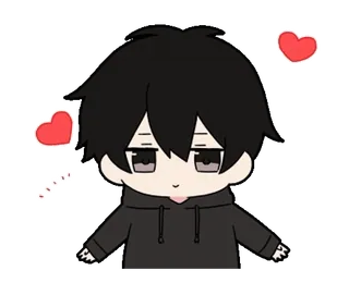 ❤️ Chibi, Anime, Süß, Cartoon, Figur, Kawaii whatsapp sticker