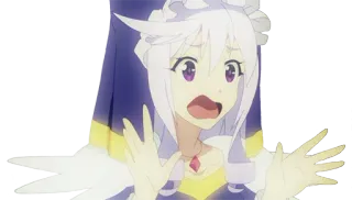 👐 动漫, 震惊, 害怕, 角色, 女孩 telegram sticker
