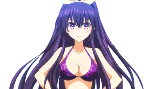 😏 Anime, Biquíni, Garota, Bonita, Cabelo Comprido telegram sticker