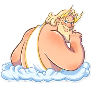 😈 Zeus greek mythology, god, clouds, lightning, deity telegram sticker