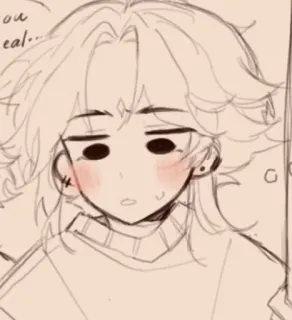 🌟 ou
eal... szkic, anime, postać, rysunek, portret telegram sticker