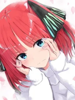 😳 Anime, Chica, Lindo, Manga, Mariposa, Pelo rojo whatsapp sticker