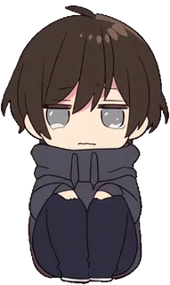 😢 Anime, Chibi, Triste, Pleurs, Garçon, Seul, Manga telegram sticker