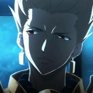 ✨ Gilgamesh Fate Anime, Postać, Poważny, Król, Arogancki telegram sticker