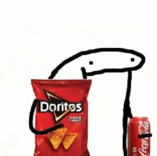🐣 doritos, coca-cola, przekąski, jedzenie, napój, kreskówka, postać telegram sticker