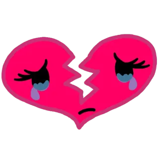 💔 coração partido, triste, chorando, coração, emoções, emocional whatsapp sticker