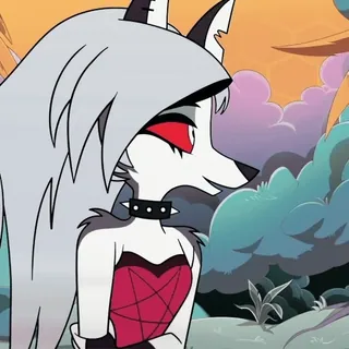 😊 Loona Helluva Boss ヘルハウンド, カートゥーン, ヘルヴァボス, ルーナ, アニメ telegram sticker