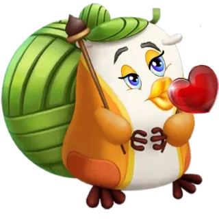 😘 burung hantu, kartun, hati, imut, karakter, permen, permainan whatsapp sticker