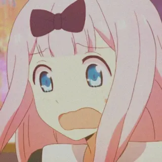 😩 Chika Fujiwara Kaguya-sama: Love Is War anime, kawaii, chika fujiwara, kaguya-sama love is war, cute, shocked, surprise telegram sticker