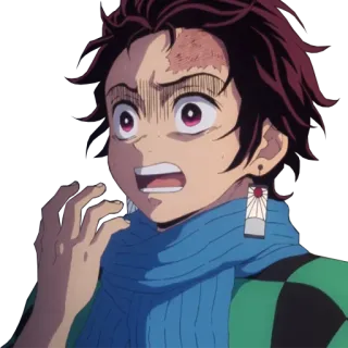 😱 Tanjiro Kamado Demon Slayer 애니메이션, 귀멸의 칼날, 만화, 탄지로, 카마도 탄지로 telegram sticker