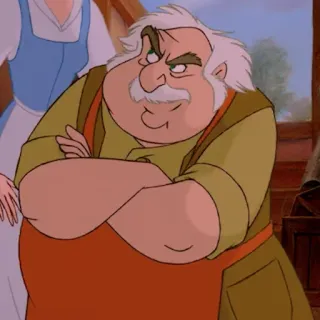 🥀 Maurice Beauty and the Beast cartoon, disney, character, beauty and the beast, maurice, animated telegram sticker