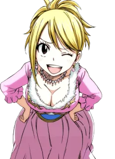 😜 Lucy Heartfilia Fairy Tail Anime, Manga, Fairy Tail, Lucy Heartfilia, Personaje, Rubia whatsapp sticker