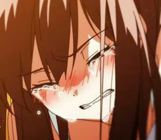 😭 anime, crying, sad, girl, tears, emotional whatsapp sticker