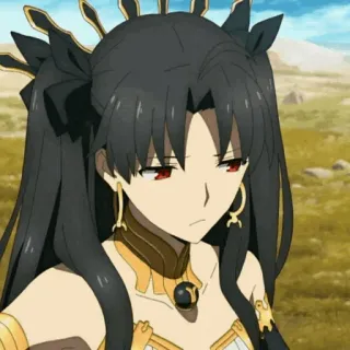 😐 Ishtar Fate/Grand Order anime, personaje, videojuego, chica, dibujos animados telegram sticker