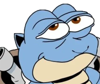 ☺️ Blastoise Pokemon Blastoise, Pokémon, tartaruga, meme, arrogante telegram sticker