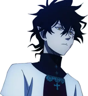 😒 Yuno Black Clover 애니메이션, 블랙 클로버, 만화, 유노, 캐릭터, 마법기사 telegram sticker