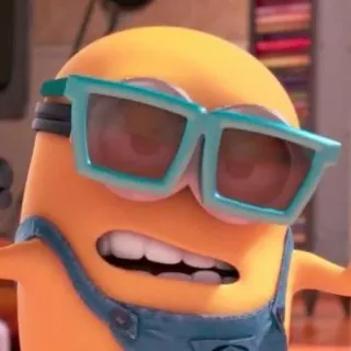 😎 Minion Despicable Me minion, glasses, cartoon, funny telegram sticker