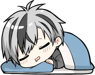 😴 Чиби, Спящий, Милый, Аниме, Манга telegram sticker