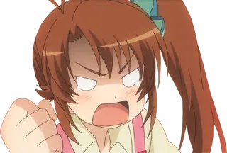 😡 动漫, 生气, 女孩, 卡通, 尖叫 telegram sticker