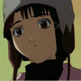 😯 Lain Iwakura Serial Experiments Lain anime, cartoon, character, Lain Iwakura, Serial Experiments Lain telegram sticker