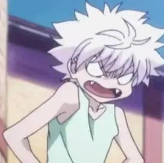 💞 Killua Zoldyck Hunter x Hunter Anime, Killua, Killua Zoldyck, Hunter x Hunter, Shonen, capelli bianchi telegram sticker