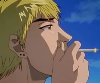 🚬 Anime, Sigaretta, Fumo, Adolescente, Capelli Biondi telegram sticker