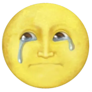 😢 triste, piangere, emoticon, luna, faccia telegram sticker