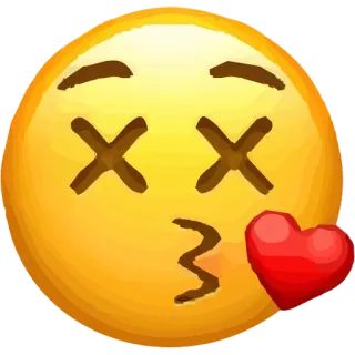 😵 Emoji, Kuss, Herz, Liebe, Tot whatsapp sticker