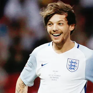 😃 Louis Tomlinson Louis Tomlinson, One Direction, football, football, sport, athlète, chanteur telegram sticker