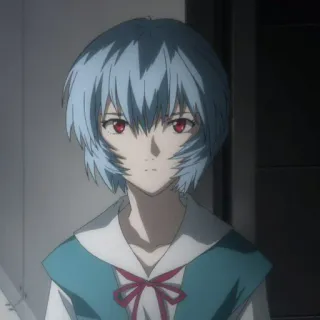 🌧 Rei Ayanami Neon Genesis Evangelion Аниме, Рей Аянами, Евангелион, Персонаж, анимированный whatsapp sticker
