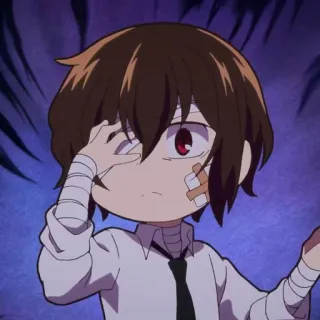 ☕️ Dazai Osamu Bungou Stray Dogs Аниме, Бинты, Чиби, Дазай, Bungou Stray Dogs telegram sticker
