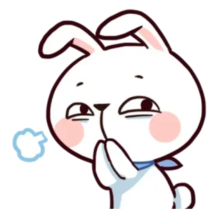 🙊 bunny, rabbit, cartoon, cute, animal, sticker whatsapp sticker