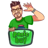 👍 Panic Buy panic, buy, expression, sticker, cartoon telegram sticker