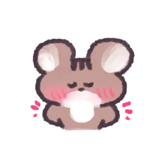 💕 animal, mouse, cartoon, cute, sticker telegram sticker
