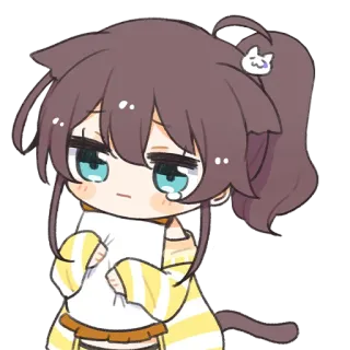 😢 anime, chibi, sad, crying, cute, cartoon, kawaii telegram sticker