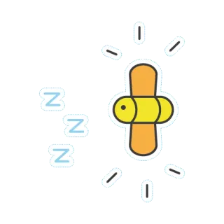 🐝 ZZZ 睡眠, 寝る, zzz, 漫画, 疲れた, 休憩, 昼寝 telegram sticker