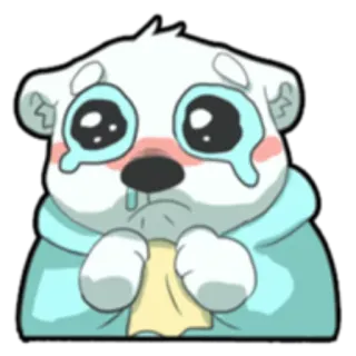 😭 traurig, weinend, Bär, Cartoon, emotional, Tränen, Tier, bedrückt telegram sticker