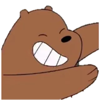 😁 Grizz We Bare Bears Desenho animado, Urso, We Bare Bears, Grizz, Fofo, Feliz telegram sticker